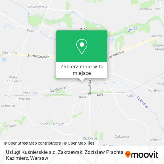 Mapa Usługi Kuśnierskie s.c. Zakrzewski Zdzisław Płachta Kazimierz