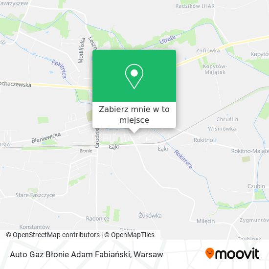 Mapa Auto Gaz Błonie Adam Fabiański