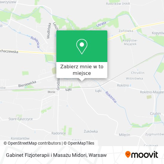 Mapa Gabinet Fizjoterapii i Masażu Midori