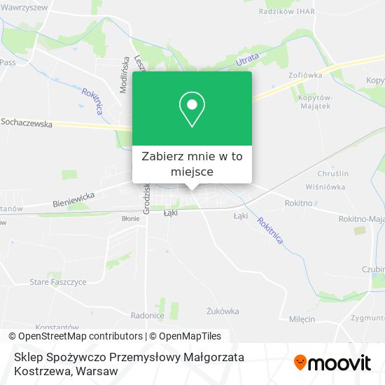 Mapa Sklep Spożywczo Przemysłowy Małgorzata Kostrzewa