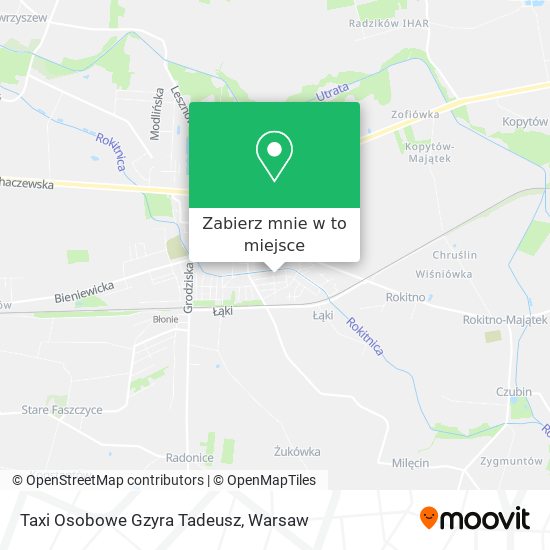 Mapa Taxi Osobowe Gzyra Tadeusz