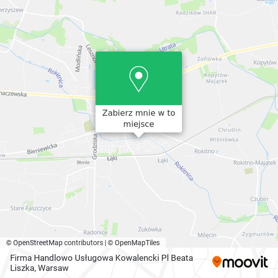 Mapa Firma Handlowo Usługowa Kowalencki Pl Beata Liszka