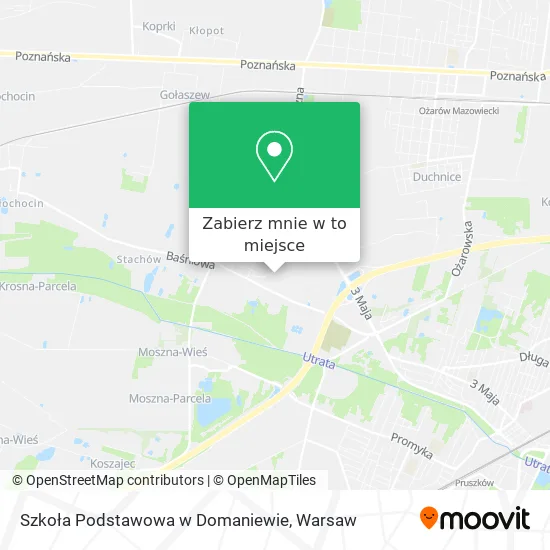 Mapa Szkoła Podstawowa w Domaniewie