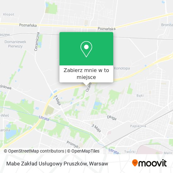 Mapa Mabe Zakład Usługowy Pruszków