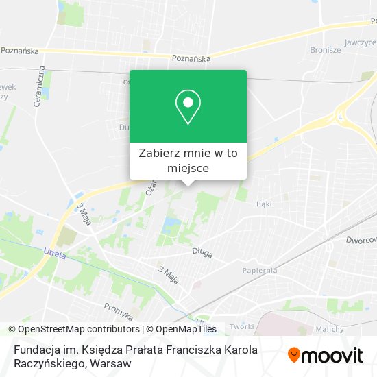 Mapa Fundacja im. Księdza Prałata Franciszka Karola Raczyńskiego