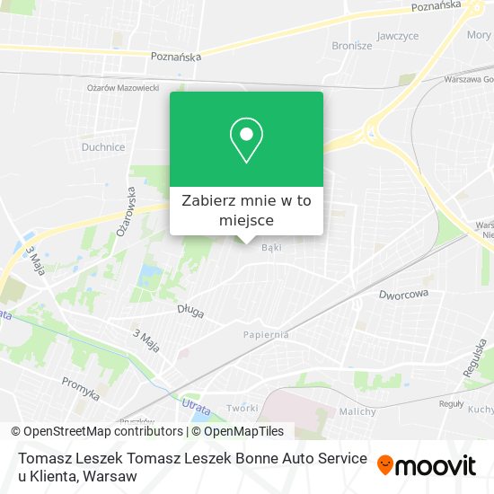 Mapa Tomasz Leszek Tomasz Leszek Bonne Auto Service u Klienta