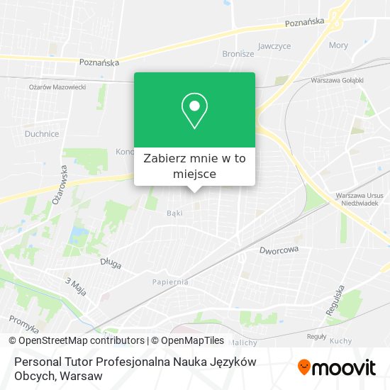 Mapa Personal Tutor Profesjonalna Nauka Języków Obcych