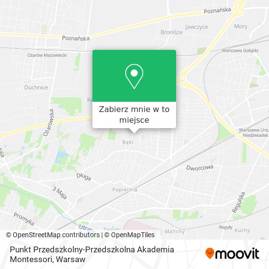 Mapa Punkt Przedszkolny-Przedszkolna Akademia Montessori