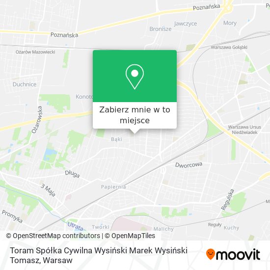 Mapa Toram Spółka Cywilna Wysiński Marek Wysiński Tomasz