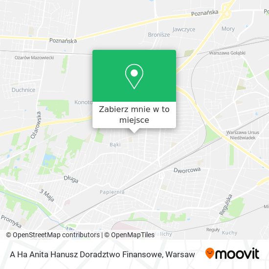 Mapa A Ha Anita Hanusz Doradztwo Finansowe