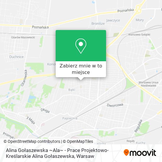 Mapa Alina Gołaszewska ~Ala~ - Prace Projektowo-Kreślarskie Alina Gołaszewska