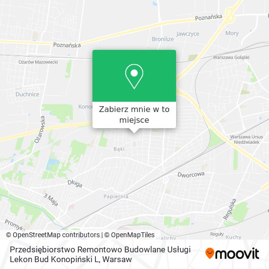 Mapa Przedsiębiorstwo Remontowo Budowlane Usługi Lekon Bud Konopiński L