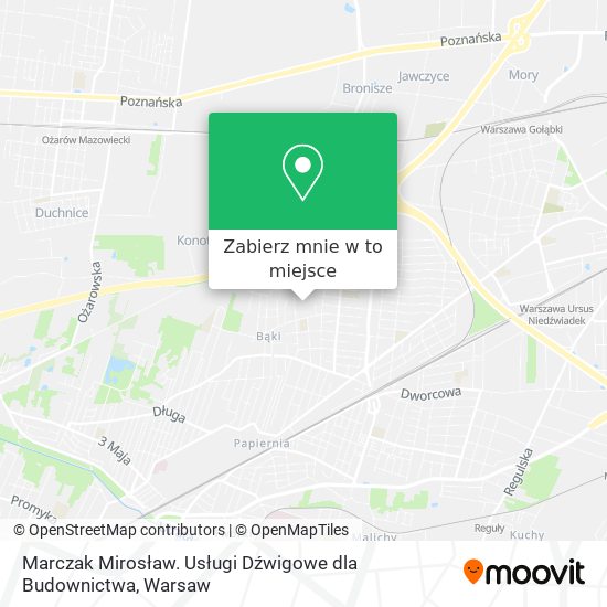 Mapa Marczak Mirosław. Usługi Dźwigowe dla Budownictwa