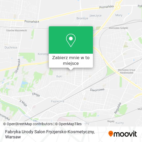 Mapa Fabryka Urody Salon Fryzjersko-Kosmetyczny