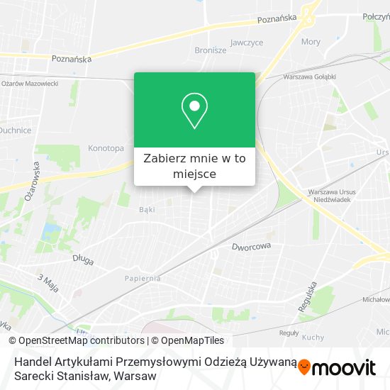 Mapa Handel Artykułami Przemysłowymi Odzieżą Używaną Sarecki Stanisław