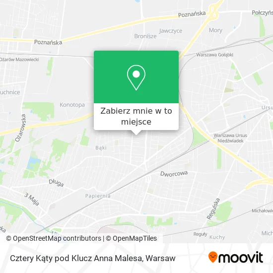 Mapa Cztery Kąty pod Klucz Anna Malesa