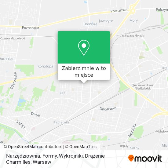 Mapa Narzędziownia. Formy, Wykrojniki, Drążenie Charmilles