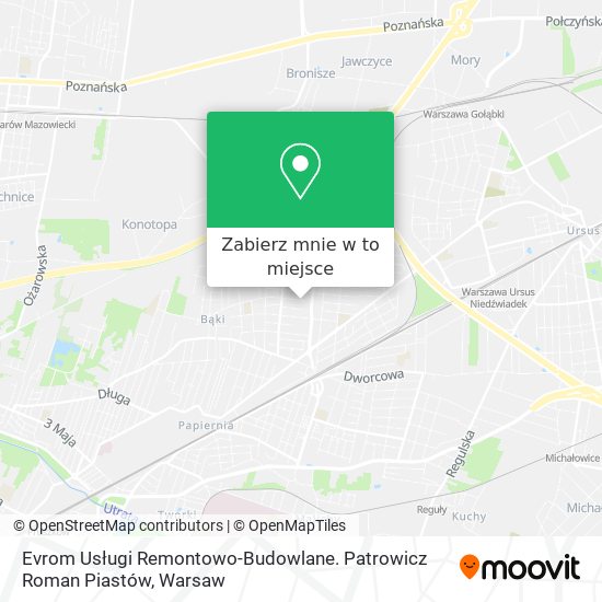 Mapa Evrom Usługi Remontowo-Budowlane. Patrowicz Roman Piastów