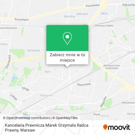 Mapa Kancelaria Prawnicza Marek Grzymała Radca Prawny