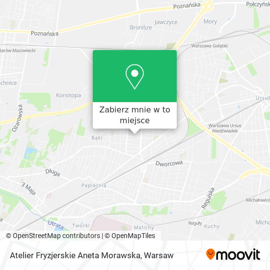 Mapa Atelier Fryzjerskie Aneta Morawska