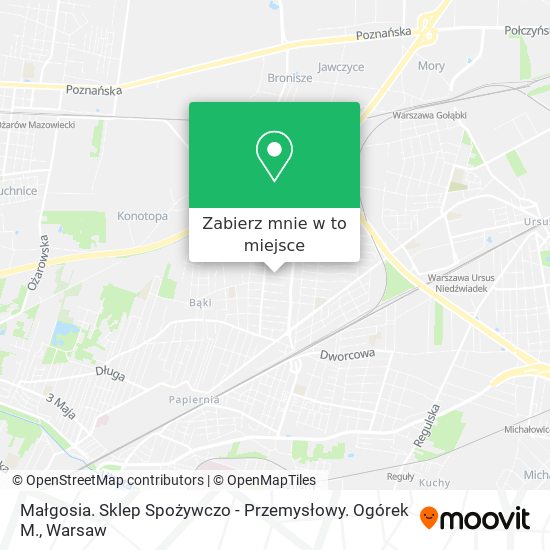 Mapa Małgosia. Sklep Spożywczo - Przemysłowy. Ogórek M.