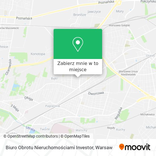 Mapa Biuro Obrotu Nieruchomościami Investor