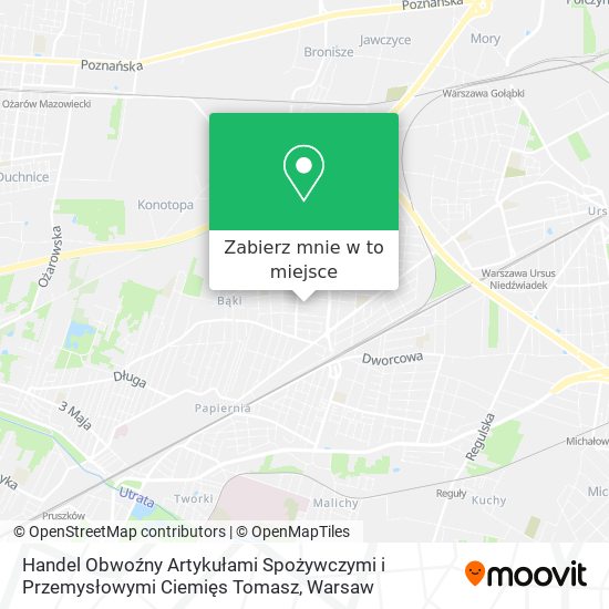 Mapa Handel Obwoźny Artykułami Spożywczymi i Przemysłowymi Ciemięs Tomasz