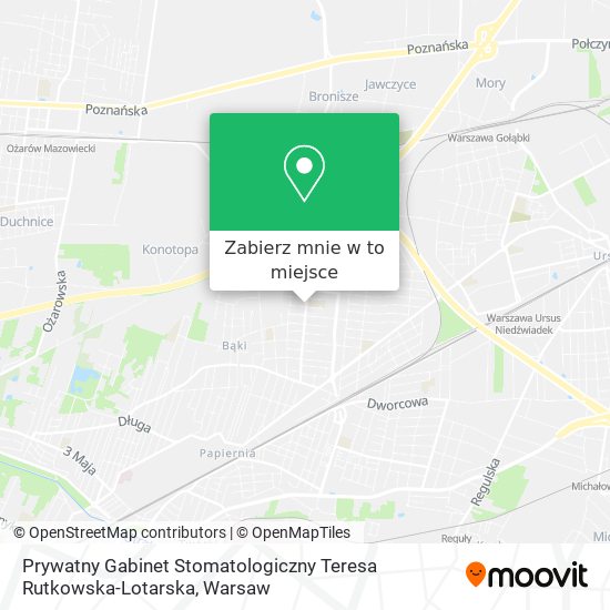 Mapa Prywatny Gabinet Stomatologiczny Teresa Rutkowska-Lotarska