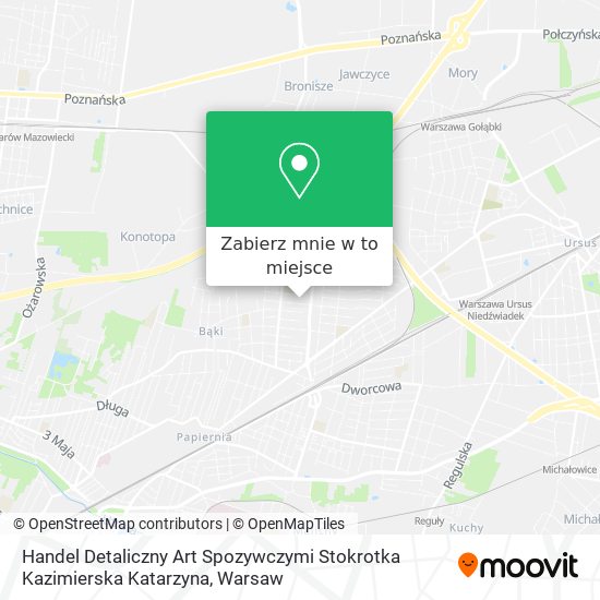 Mapa Handel Detaliczny Art Spozywczymi Stokrotka Kazimierska Katarzyna