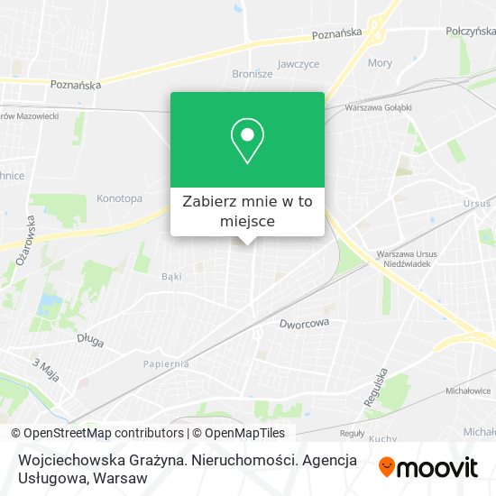 Mapa Wojciechowska Grażyna. Nieruchomości. Agencja Usługowa