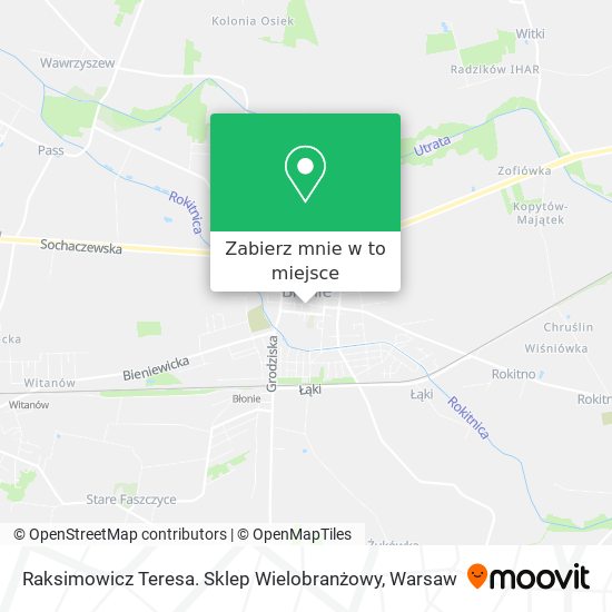 Mapa Raksimowicz Teresa. Sklep Wielobranżowy