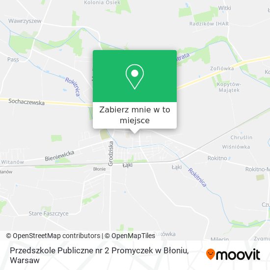 Mapa Przedszkole Publiczne nr 2 Promyczek w Błoniu