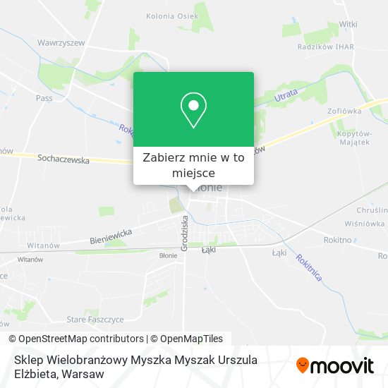 Mapa Sklep Wielobranżowy Myszka Myszak Urszula Elżbieta