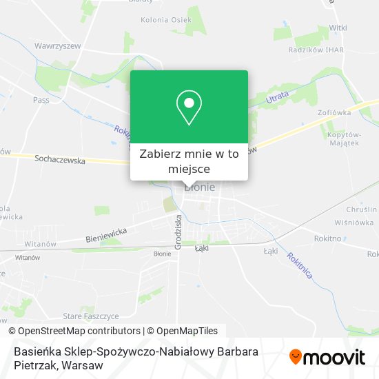 Mapa Basieńka Sklep-Spożywczo-Nabiałowy Barbara Pietrzak