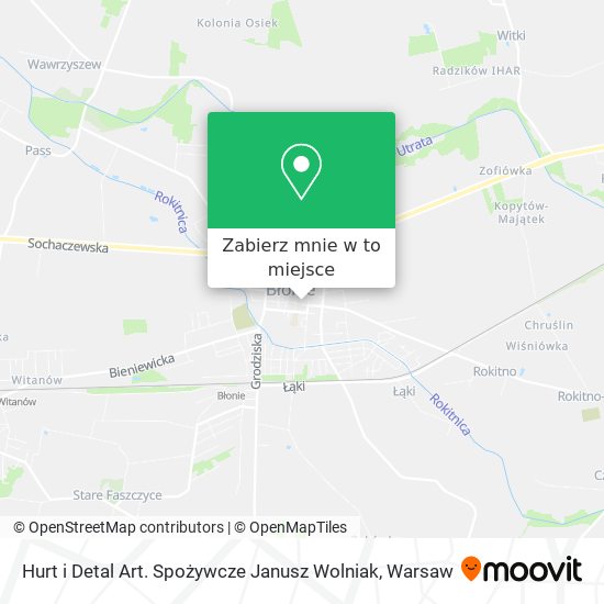 Mapa Hurt i Detal Art. Spożywcze Janusz Wolniak