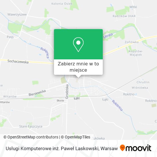 Mapa Usługi Komputerowe inż. Paweł Laskowski