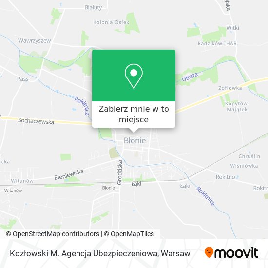 Mapa Kozłowski M. Agencja Ubezpieczeniowa