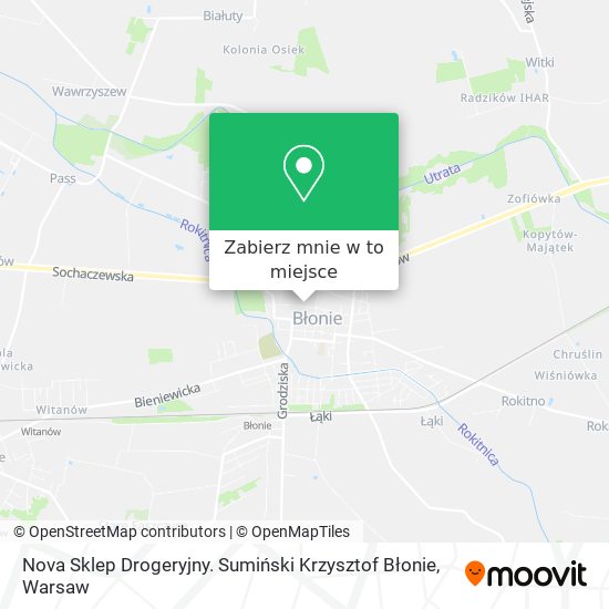 Mapa Nova Sklep Drogeryjny. Sumiński Krzysztof Błonie