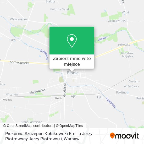 Mapa Piekarnia Szczepan Kołakowski Emilia Jerzy Piotrowscy Jerzy Piotrowski