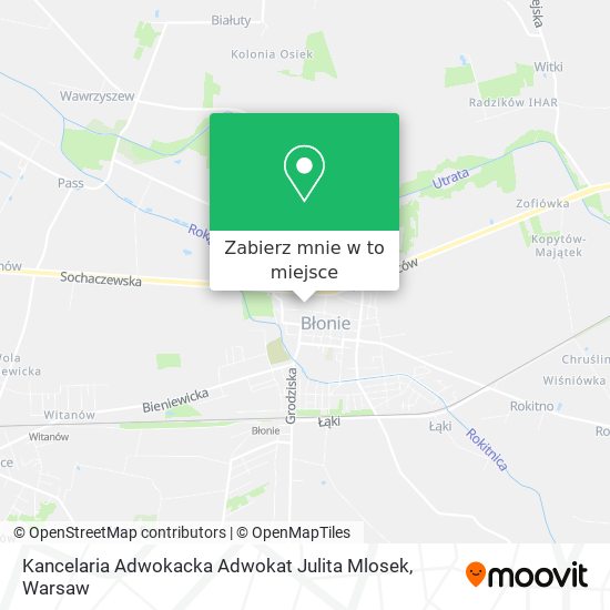 Mapa Kancelaria Adwokacka Adwokat Julita Mlosek