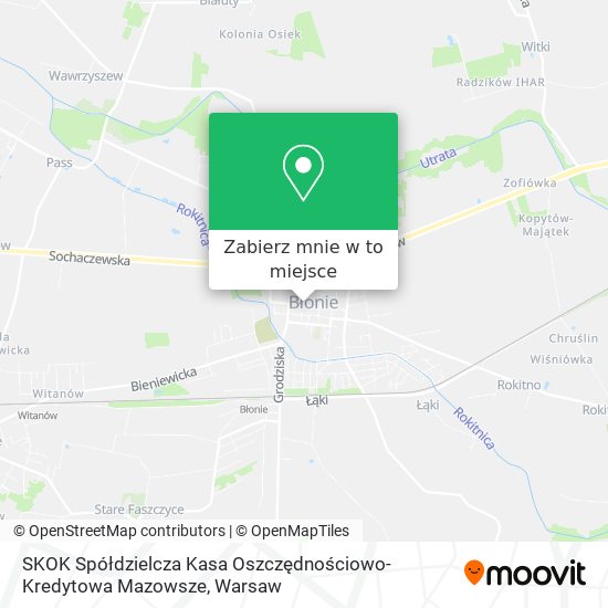 Mapa SKOK Spółdzielcza Kasa Oszczędnościowo-Kredytowa Mazowsze