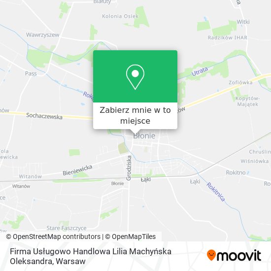 Mapa Firma Usługowo Handlowa Lilia Machyńska Oleksandra