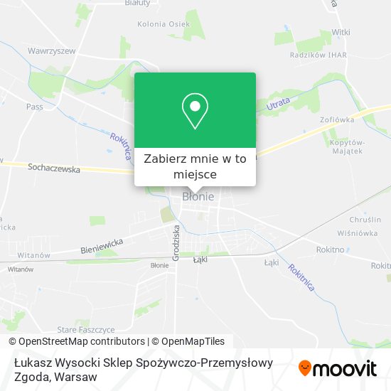 Mapa Łukasz Wysocki Sklep Spożywczo-Przemysłowy Zgoda