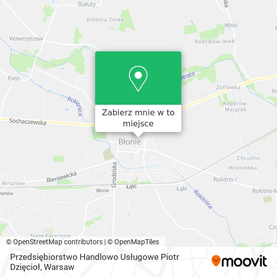 Mapa Przedsiębiorstwo Handlowo Usługowe Piotr Dzięcioł