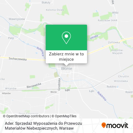 Mapa Ader. Sprzedaż Wyposażenia do Przewozu Materiałów Niebezpiecznych