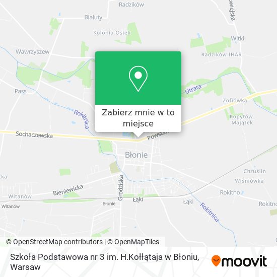 Mapa Szkoła Podstawowa nr 3 im. H.Kołłątaja w Błoniu