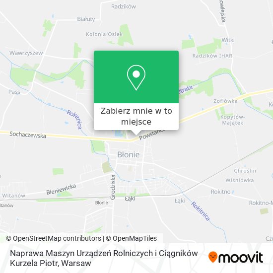 Mapa Naprawa Maszyn Urządzeń Rolniczych i Ciągników Kurzela Piotr