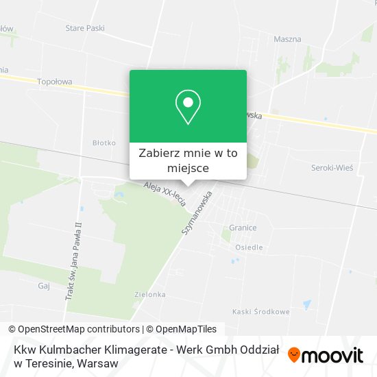 Mapa Kkw Kulmbacher Klimagerate - Werk Gmbh Oddział w Teresinie