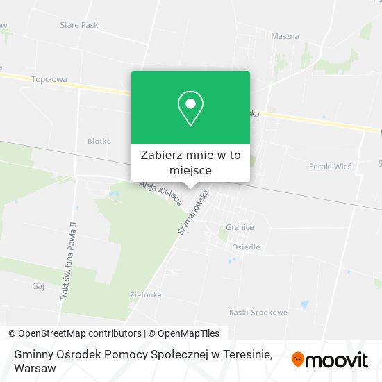 Mapa Gminny Ośrodek Pomocy Społecznej w Teresinie