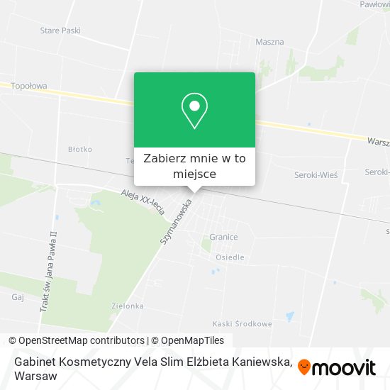 Mapa Gabinet Kosmetyczny Vela Slim Elżbieta Kaniewska